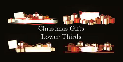 Animated Christmas Gift Boxes Lower Thirds