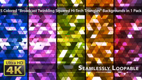 Abstract Shimmering Triangle Pattern Loop Background