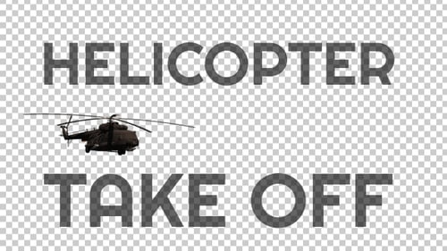 Realistic Helicopter Fly-By with Transparent Background