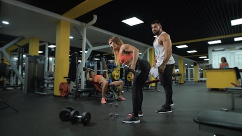 Girls Work Out With Personal Instructor