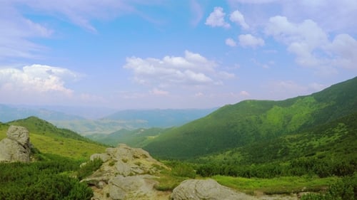 Mountain Landscape with Clouds