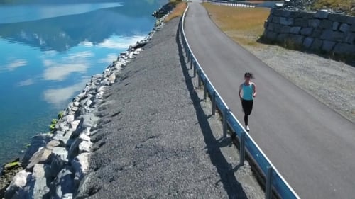 Woman Jogging Outdoors