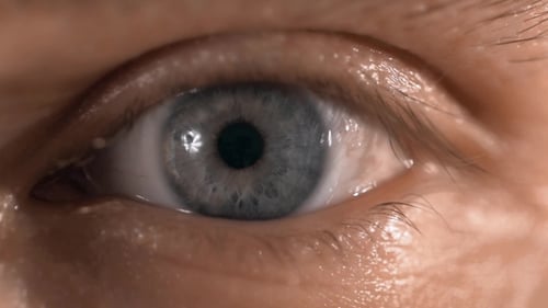 Erstaunliche blaue Augen ohne Farbretusche