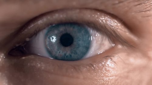 Erstaunliche blaue Augen ohne Farbretusche