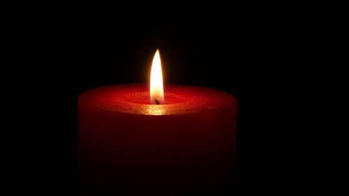 Fire Of Life, Burning Red Candle.