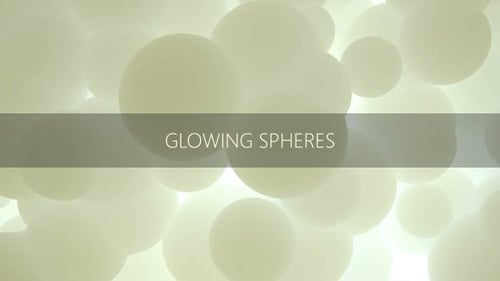 Abstract Floating Glowing Spheres Motion Background