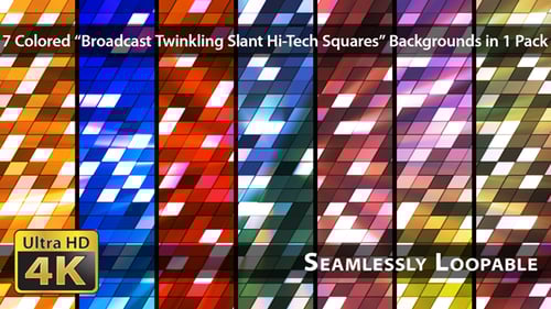 Vibrant Flashing Geometric Rhombus Background Loop