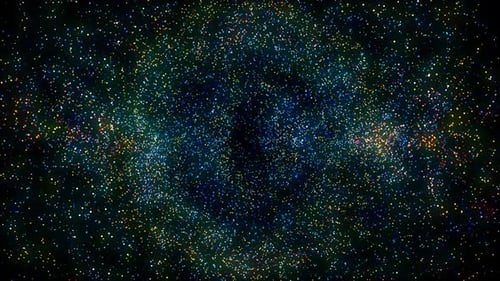 Colorful Shimmering Star Field Motion Background Loop