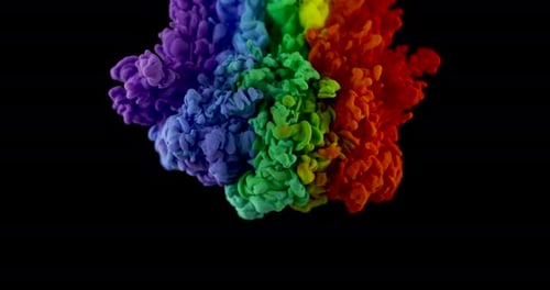 Nube de pintura arco iris