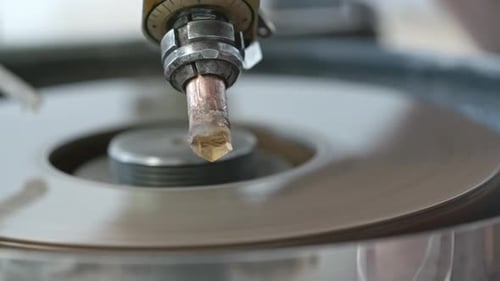 Raw Diamond on Faceting Machine