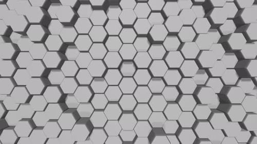 Abstract Hexagon Grid Wave Motion Background