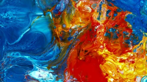 Abstract Fluid Paint Swirls