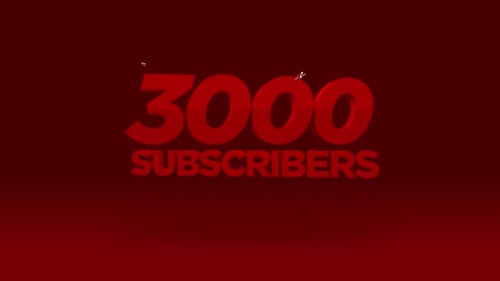 3D Subscriber Milestone Celebration with Stars and Play Button