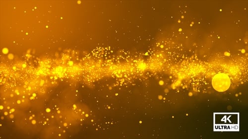 Golden Abstract Particle Background Loop