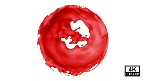 Splash Sphere 4K in roter Farbe