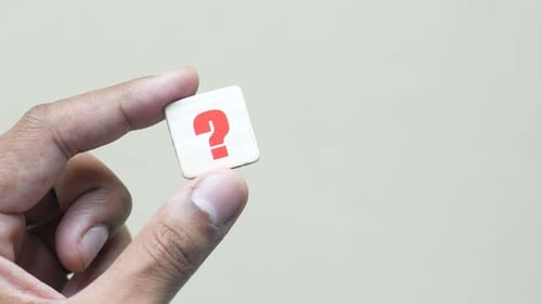 Question Mark on Wooden Block