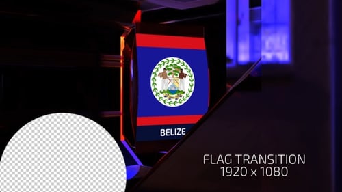 Übergang zur Flagge von Belize
