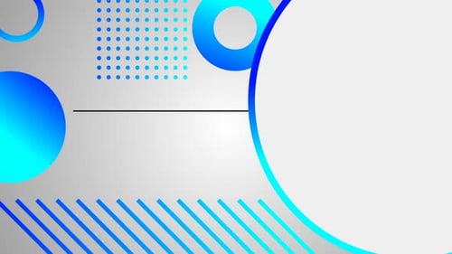 Dynamic Blue Geometric Shapes Abstract Motion Background