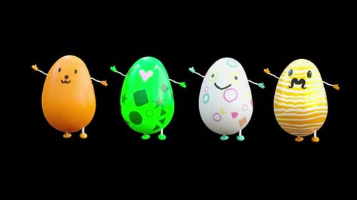 41 Easter Day Eggs Dancing 4K