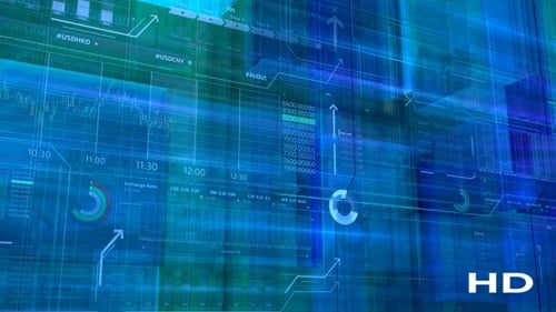 Animated Futuristic Digital Corporate Data Interface Background