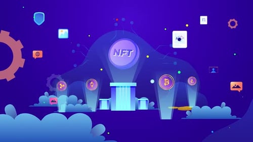 Infographie Tokenisation Contexte numérique économique Nft Blockchain