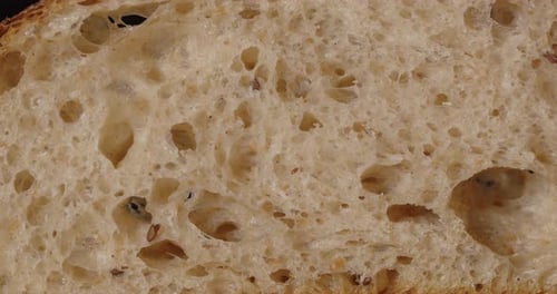 Macro Slice of Brown Bread Texture