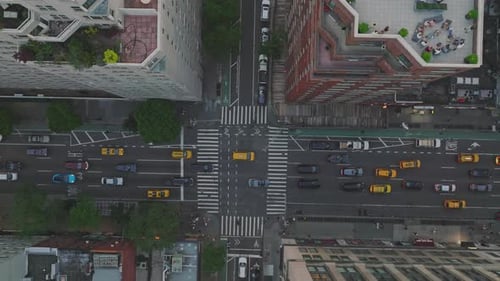 Calle de los rascacielos de la ciudad de Nueva York