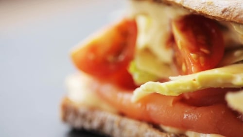 Salmon Panini Sandwich At Restaurant 36