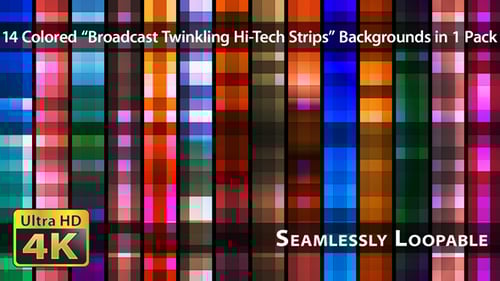 Abstract Pixel Grid Background Loop with Colorful Light Shifts