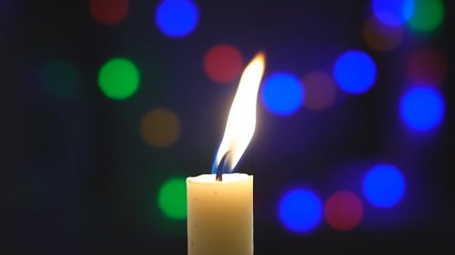 Candle Flame Burns Brightly then Gets Extinguished