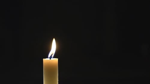 Candle On Black.