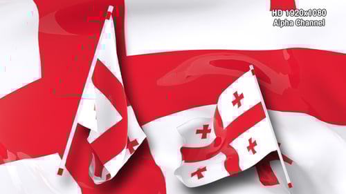 Geometric Waving Flag Transition Reveal