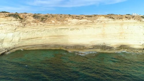 Steep Rocky Cliff Over the Ocean Beautiful Tourist Landscape