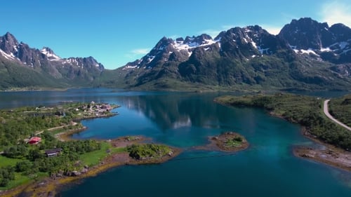 Aerial Footage Beautiful Nature Norway.