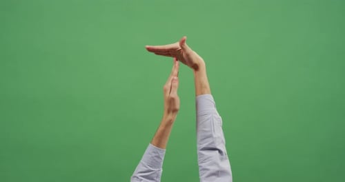 Arms Sign Timeout on Green Screen