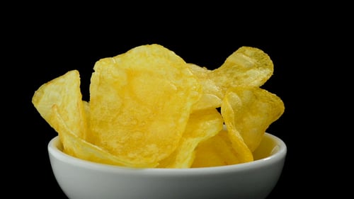 Potato Chips in a Bowl