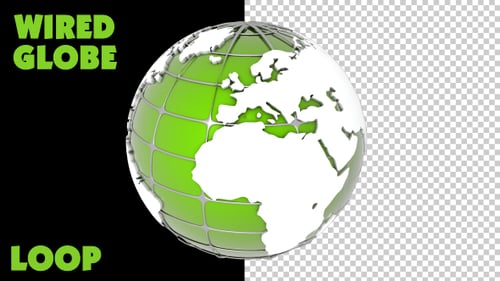 Spinning Earth Globe - Grün