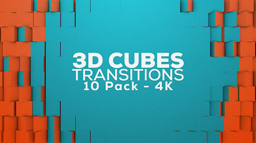3D Cubes Übergänge — 10er-Pack — 4K