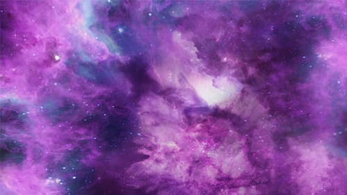Abstract Purple Nebula Flying Through Space Background Loop