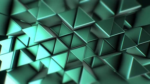 Green Triangles Background
