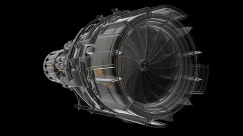 Turbine mit Strahltriebwerk
