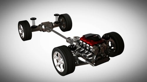 Fahrgestell mit Motor