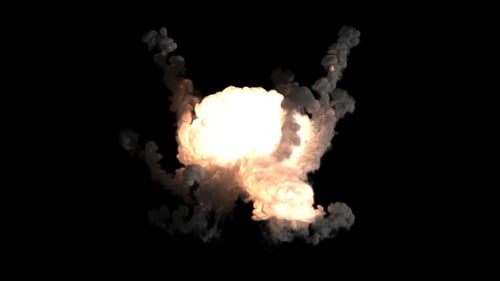 Explosion der Bombe