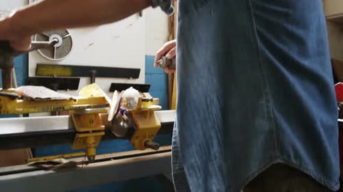 Carpenter smiling for camera