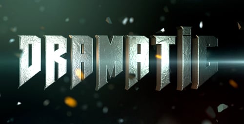 Shattered Metallic Text Cinematic Reveal Title Intro