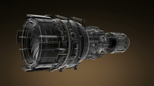 Turbine mit rotierendem Triebwerk