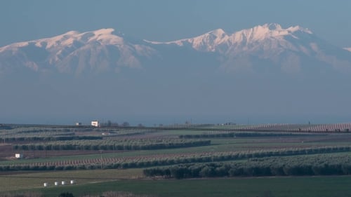 Nature With Fields and Mountains
