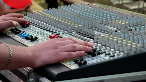 Digital Sound Mixer, Remote Control Under The Open Sky, Equipment For Good Sound In a Concert