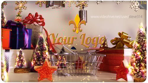 Festive Christmas Shopping Logo Reveal