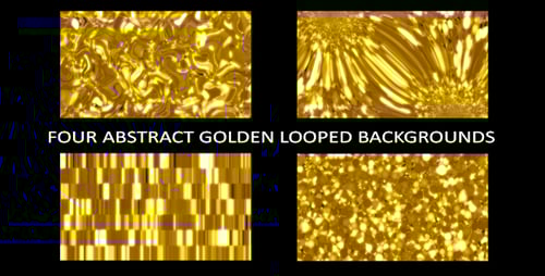 Animated Golden Abstract Backgrounds Pack with Glitter and Liquid Effects